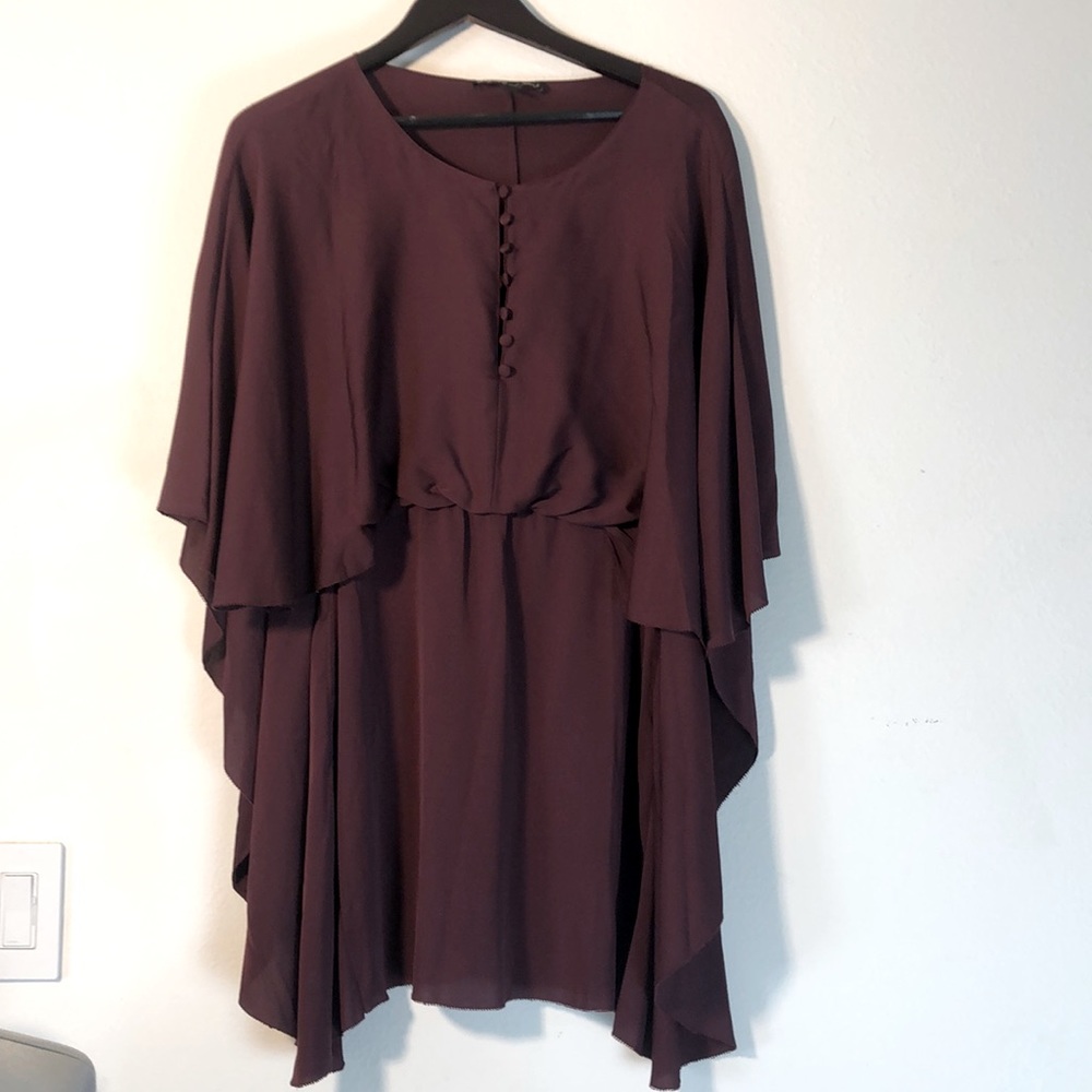 New unworn Elizabeth and James deep burgundy silk dress sz s